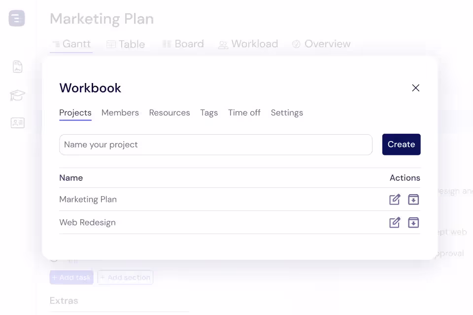 Workbooks – A Place for Project Organization