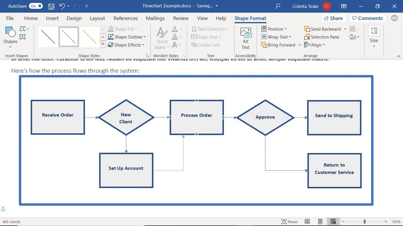 Come creare un diagramma di flusso in Microsoft Word