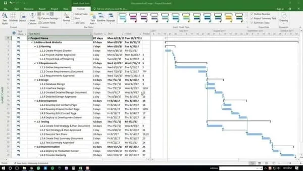 2. Microsoft Project — Best for Enterprise and Legacy Workflows